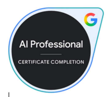 תעודת Google AI Professional Certificate